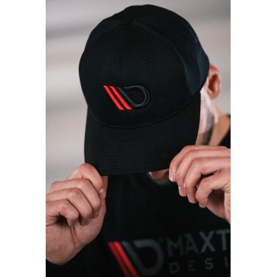 Casquette Noir/Logo Rouge Maxton Design